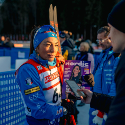 LE GRAND BORNAND, FRANCE - DECEMBER 18: Dorothea Wierer of Italy December 18, 2025 in Le Grand Bornand, France. (Photo by Alexis Rodriguez)