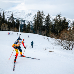 Samse National Tour n°4,MÉRIBEL, FRANCE - JANUARY 17: GROSS LEA of BEL January 17, 2026 in Méribel, France. (Photo by Rodriguez Alexis / @Aleiks_photo)