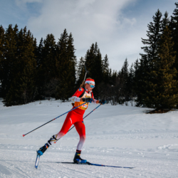 Samse National Tour n°4,MÉRIBEL, FRANCE - JANUARY 17: DAUTHEVILLE JEANNE of FRA January 17, 2026 in Méribel, France. (Photo by Rodriguez Alexis / @Aleiks_photo)