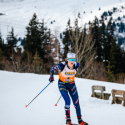 Samse National Tour n°4,MÉRIBEL, FRANCE - JANUARY 17: BUGEAUD LOLA of FRA January 17, 2026 in Méribel, France. (Photo by Rodriguez Alexis / @Aleiks_photo)