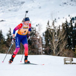 Samse National Tour n°4,MÉRIBEL, FRANCE - JANUARY 17: CART LAMY LISA of FRA January 17, 2026 in Méribel, France. (Photo by Rodriguez Alexis / @Aleiks_photo)