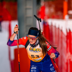 Samse National Tour n°4,MÉRIBEL, FRANCE - JANUARY 17: MARGUIER LEA of FRA January 17, 2026 in Méribel, France. (Photo by Rodriguez Alexis / @Aleiks_photo)