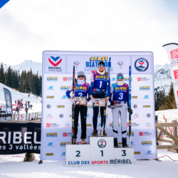 Samse National Tour n°4,MÉRIBEL, FRANCE - JANUARY 17: OLIVA JULIETTE of FRA, OUVRIER-BUFFET ROMANE of FRA and OUVRIER-BUFFET ADELE of FRA January 17, 2026 in Méribel, France. (Photo by Rodriguez Alexis / @Aleiks_photo)