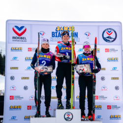 Samse National Tour n°4,MÉRIBEL, FRANCE - JANUARY 17: DUPONT BALLET BAZ LOU ANNE of FRA, BERTRAND FANY of FRA and ROGUET LOUISE of FRA January 17, 2026 in Méribel, France. (Photo by Rodriguez Alexis / @Aleiks_photo)