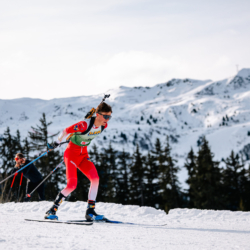 Samse National Tour n°4,MÉRIBEL, FRANCE - JANUARY 17: LAINE VICTOR of FRA January 17, 2026 in Méribel, France. (Photo by Rodriguez Alexis / @Aleiks_photo)