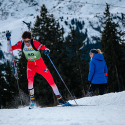 Samse National Tour n°4,MÉRIBEL, FRANCE - JANUARY 17: LAINE VICTOR of FRA January 17, 2026 in Méribel, France. (Photo by Rodriguez Alexis / @Aleiks_photo)