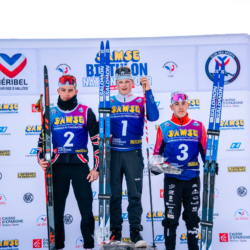Samse National Tour n°4,MÉRIBEL, FRANCE - JANUARY 17: NANS MADELENAT, NIELS BIBOLET and TOM BOUILLET January 17, 2026 in Méribel, France. (Photo by Rodriguez Alexis / @Aleiks_photo)
