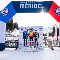 Samse National Tour n°4,MÉRIBEL, FRANCE - JANUARY 17: POIROT GUILLAUME, BROUTIER REMI and DELSOL ANTONIN January 17, 2026 in Méribel, France. (Photo by Rodriguez Alexis / @Aleiks_photo)