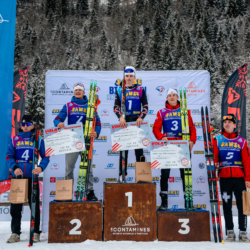 Samse National Tour n°5,LES CONTAMINES, FRANCE - JANUARY 24: ROGUET YANN of FRA, LAFOUX JULES of FRA, MINAZZI MARTIN of FRA, TUTTINO SAMUEL of FRA, VERCUEIL NANS of FRA January 24, 2026 in Les Contamines, France. (Photo by Rodriguez Alexis / @Aleiks_photo)