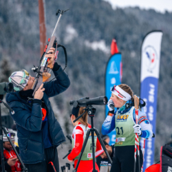 Samse National Tour n°5,LES CONTAMINES, FRANCE - JANUARY 24: JACOB JULIANE of FRA and AMBROISE MEUNNIER from FRA January 24, 2026 in Les Contamines, France. (Photo by Rodriguez Alexis / @Aleiks_photo)