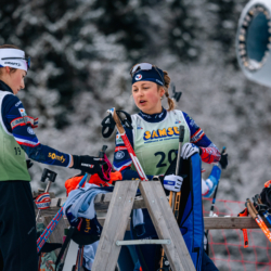 Samse National Tour n°5,LES CONTAMINES, FRANCE - JANUARY 24: BUGEAUD LOLA of FRA and CANDAU ARMAND NAMOU of FRA January 24, 2026 in Les Contamines, France. (Photo by Rodriguez Alexis / @Aleiks_photo)