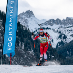 Samse National Tour n°5,LES CONTAMINES, FRANCE - JANUARY 24: PIC CALINE of FRA January 24, 2026 in Les Contamines, France. (Photo by Rodriguez Alexis / @Aleiks_photo)