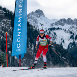 Samse National Tour n°5,LES CONTAMINES, FRANCE - JANUARY 24: PIC CALINE of FRA January 24, 2026 in Les Contamines, France. (Photo by Rodriguez Alexis / @Aleiks_photo)