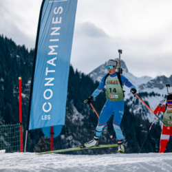 Samse National Tour n°5,LES CONTAMINES, FRANCE - JANUARY 24: FISCHER CAPUCINE of FRA January 24, 2026 in Les Contamines, France. (Photo by Rodriguez Alexis / @Aleiks_photo)