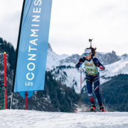 Samse National Tour n°5,LES CONTAMINES, FRANCE - JANUARY 24: BUGEAUD LOLA of FRA January 24, 2026 in Les Contamines, France. (Photo by Rodriguez Alexis / @Aleiks_photo)