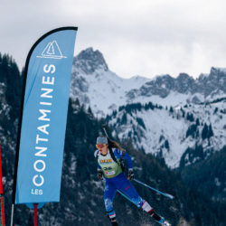 Samse National Tour n°5,LES CONTAMINES, FRANCE - JANUARY 24: ACHOUI MAELLE of FRA January 24, 2026 in Les Contamines, France. (Photo by Rodriguez Alexis / @Aleiks_photo)