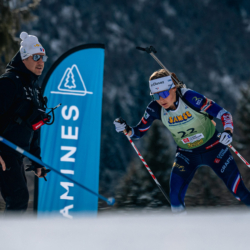 Samse National Tour n°5,LES CONTAMINES, FRANCE - JANUARY 24: DUPONT BALLET BAZ LOU ANNE of FRA January 24, 2026 in Les Contamines, France. (Photo by Rodriguez Alexis / @Aleiks_photo)