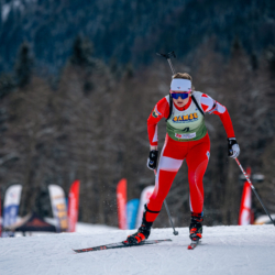 Samse National Tour n°5,LES CONTAMINES, FRANCE - JANUARY 24: LAINE EVA of FRA January 24, 2026 in Les Contamines, France. (Photo by Rodriguez Alexis / @Aleiks_photo)