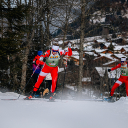 Samse National Tour n°5,LES CONTAMINES, FRANCE - JANUARY 24: LAINE EVA of FRA January 24, 2026 in Les Contamines, France. (Photo by Rodriguez Alexis / @Aleiks_photo)