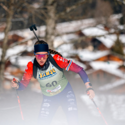 Samse National Tour n°5,LES CONTAMINES, FRANCE - JANUARY 24: MARGUIER LEA of FRA January 24, 2026 in Les Contamines, France. (Photo by Rodriguez Alexis / @Aleiks_photo)
