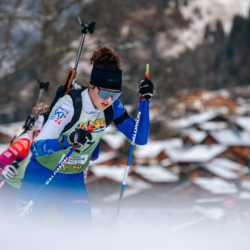 Samse National Tour n°5,LES CONTAMINES, FRANCE - JANUARY 24: DUVILLARD NINON of FRA January 24, 2026 in Les Contamines, France. (Photo by Rodriguez Alexis / @Aleiks_photo)