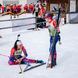 Samse National Tour n°5,LES CONTAMINES, FRANCE - JANUARY 24: LAURENT FIONA of FRA and MARGUET ROSE of FRA January 24, 2026 in Les Contamines, France. (Photo by Rodriguez Alexis / @Aleiks_photo)