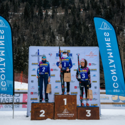 Samse National Tour n°5,LES CONTAMINES, FRANCE - JANUARY 24: OUVRIER-BUFFET ADELE of FRA, OLIVA JULIETTE of FRA and DODOS MATILDA of FRA January 24, 2026 in Les Contamines, France. (Photo by Rodriguez Alexis / @Aleiks_photo)