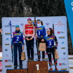 Samse National Tour n°5,LES CONTAMINES, FRANCE - JANUARY 24: OUVRIER-BUFFET ADELE of FRA, OUVRIER-BUFFET ROMANE of FRA, OLIVA JULIETTE of FRA and DODOS MATILDA of FRA January 24, 2026 in Les Contamines, France. (Photo by Rodriguez Alexis / @Aleiks_photo)
