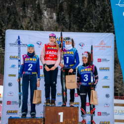 Samse National Tour n°5,LES CONTAMINES, FRANCE - JANUARY 24: OUVRIER-BUFFET ADELE of FRA, OUVRIER-BUFFET ROMANE of FRA, OLIVA JULIETTE of FRA and DODOS MATILDA of FRA January 24, 2026 in Les Contamines, France. (Photo by Rodriguez Alexis / @Aleiks_photo)