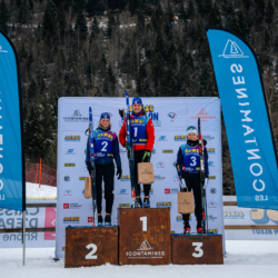 Samse National Tour n°5,LES CONTAMINES, FRANCE - JANUARY 24: SIBERCHICOT LISA of FRA, JEANNIER LEONIE of FRA and DUPONT BALLET BAZ LOU ANNE of FRA January 24, 2026 in Les Contamines, France. (Photo by Rodriguez Alexis / @Aleiks_photo)