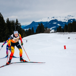 Samse National Tour n°4,MÉRIBEL, FRANCE - JANUARY 18: GROSS LEA of BEL January 18, 2026 in Méribel, France. (Photo by Rodriguez Alexis / @Aleiks_photo)
