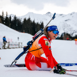 Samse National Tour n°4,MÉRIBEL, FRANCE - JANUARY 18: JEANNIER LEONIE of FRA January 18, 2026 in Méribel, France. (Photo by Rodriguez Alexis / @Aleiks_photo)