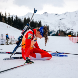 Samse National Tour n°4,MÉRIBEL, FRANCE - JANUARY 18: JEANNIER LEONIE of FRA January 18, 2026 in Méribel, France. (Photo by Rodriguez Alexis / @Aleiks_photo)