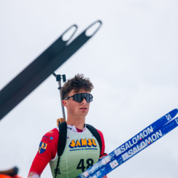 Samse National Tour n°4,MÉRIBEL, FRANCE - JANUARY 18: LAINE VICTOR of FRA January 18, 2026 in Méribel, France. (Photo by Rodriguez Alexis / @Aleiks_photo)