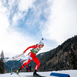 Samse National Tour n°5,LES CONTAMINES, FRANCE - JANUARY 24: HERICHER MARIE of FRA January 24, 2026 in Les Contamines, France. (Photo by Rodriguez Alexis / @Aleiks_photo)