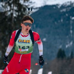 Samse National Tour n°5,LES CONTAMINES, FRANCE - JANUARY 24: LAINE VICTOR of FRA January 24, 2026 in Les Contamines, France. (Photo by Rodriguez Alexis / @Aleiks_photo)
