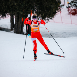 Samse National Tour n°4,MÉRIBEL, FRANCE - JANUARY 18: LAINE EVA of FRA January 18, 2026 in Méribel, France. (Photo by Rodriguez Alexis / @Aleiks_photo)