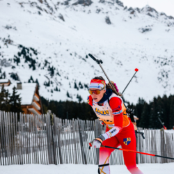 Samse National Tour n°4,MÉRIBEL, FRANCE - JANUARY 18: PIC CALINE of FRA January 18, 2026 in Méribel, France. (Photo by Rodriguez Alexis / @Aleiks_photo)