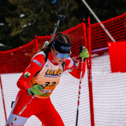 Samse National Tour n°4,MÉRIBEL, FRANCE - JANUARY 18: LOOSEN LUCIE of FRA January 18, 2026 in Méribel, France. (Photo by Rodriguez Alexis / @Aleiks_photo)