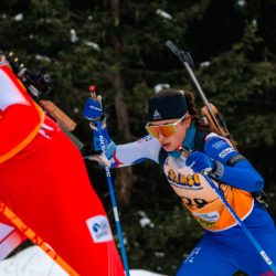 Samse National Tour n°4,MÉRIBEL, FRANCE - JANUARY 18: ACHOUI MAELLE of FRA January 18, 2026 in Méribel, France. (Photo by Rodriguez Alexis / @Aleiks_photo)