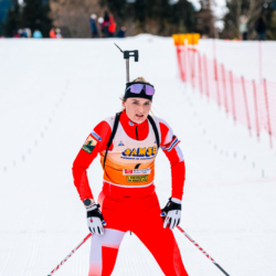 Samse National Tour n°4,MÉRIBEL, FRANCE - JANUARY 18: LAINE EVA of FRA January 18, 2026 in Méribel, France. (Photo by Rodriguez Alexis / @Aleiks_photo)