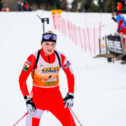Samse National Tour n°4,MÉRIBEL, FRANCE - JANUARY 18: LAINE EVA of FRA January 18, 2026 in Méribel, France. (Photo by Rodriguez Alexis / @Aleiks_photo)