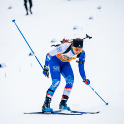 Samse National Tour n°4,MÉRIBEL, FRANCE - JANUARY 18: ACHOUI MAELLE of FRA January 18, 2026 in Méribel, France. (Photo by Rodriguez Alexis / @Aleiks_photo)