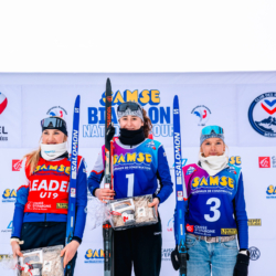 Samse National Tour n°4,MÉRIBEL, FRANCE - JANUARY 18: OUVRIER-BUFFET ROMANE of FRA, OLIVA JULIETTE of FRA and OUVRIER-BUFFET ADELE of FRA January 18, 2026 in Méribel, France. (Photo by Rodriguez Alexis / @Aleiks_photo)
