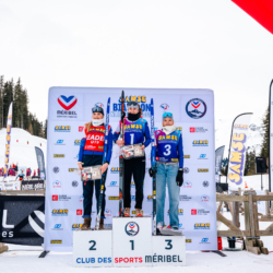 Samse National Tour n°4,MÉRIBEL, FRANCE - JANUARY 18: OUVRIER-BUFFET ROMANE of FRA, OLIVA JULIETTE of FRA and OUVRIER-BUFFET ADELE of FRA January 18, 2026 in Méribel, France. (Photo by Rodriguez Alexis / @Aleiks_photo)