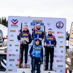 Samse National Tour n°4,MÉRIBEL, FRANCE - JANUARY 18: ROGUET LOUISE of FRA, DUPONT BALLET BAZ LOU ANNE of FRA, BUGEAUD LOLA of FRA and PERRIN CORALIE of FRA January 18, 2026 in Méribel, France. (Photo by Rodriguez Alexis / @Aleiks_photo)