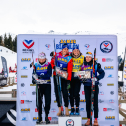 Samse National Tour n°4,MÉRIBEL, FRANCE - JANUARY 18: DUPONT BALLET BAZ LOU ANNE of FRA, JEANNIER LEONIE of FRA, SIBERCHICOT LISA of FRA and ROGUET LOUISE of FRA January 18, 2026 in Méribel, France. (Photo by Rodriguez Alexis / @Aleiks_photo)