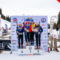 Samse National Tour n°4,MÉRIBEL, FRANCE - JANUARY 18: DUPONT BALLET BAZ LOU ANNE of FRA, JEANNIER LEONIE of FRA, SIBERCHICOT LISA of FRA and ROGUET LOUISE of FRA January 18, 2026 in Méribel, France. (Photo by Rodriguez Alexis / @Aleiks_photo)