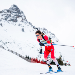 Samse National Tour n°4,MÉRIBEL, FRANCE - JANUARY 18: LAINE VICTOR of FRA January 18, 2026 in Méribel, France. (Photo by Rodriguez Alexis / @Aleiks_photo)