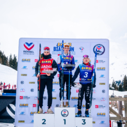 Samse National Tour n°4,MÉRIBEL, FRANCE - JANUARY 18: MADELENAT NANS of FRA, PERRILLAT-BOTTONET EMILE of FRA an BOUILLET TOM of FRA January 18, 2026 in Méribel, France. (Photo by Rodriguez Alexis / @Aleiks_photo)